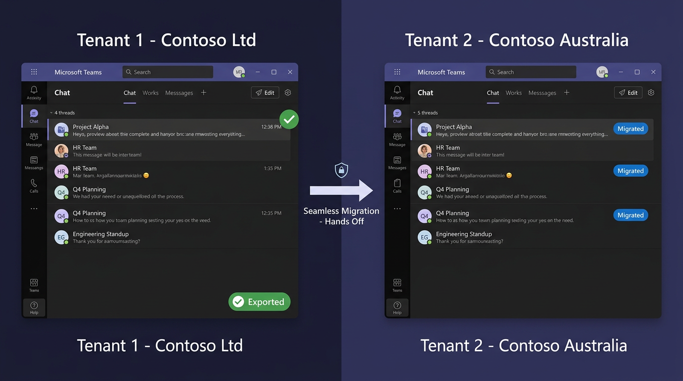 Cross-tenant Teams chat migration tool